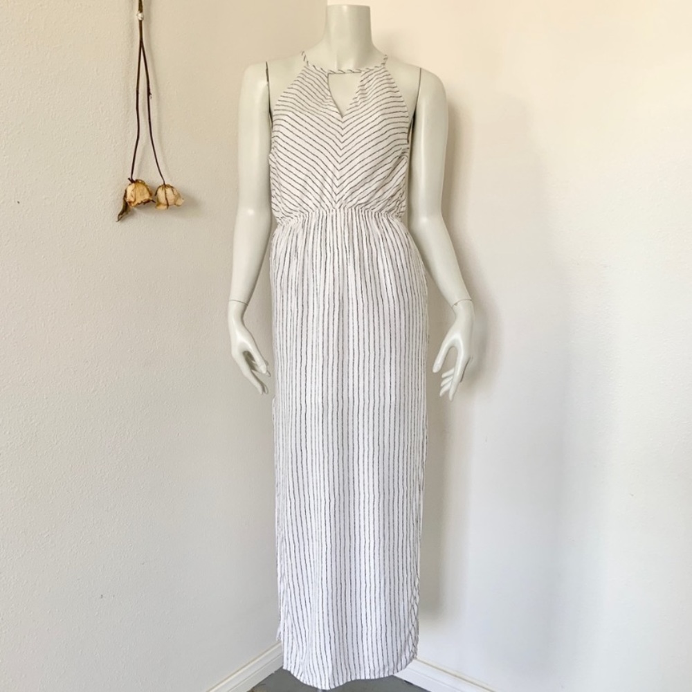Striped Black + White Midi Summer Dress
